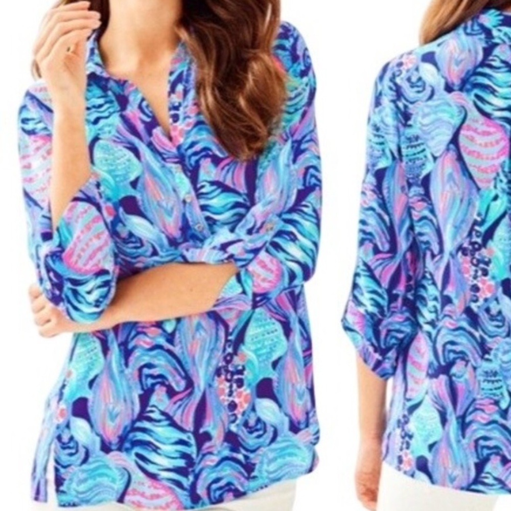 NWOT Lilly Pulitzer Everglades Top Sz M Scale Up